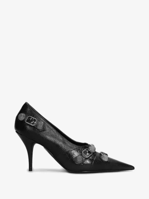 Balenciaga Cagole 90mm cracked pumps