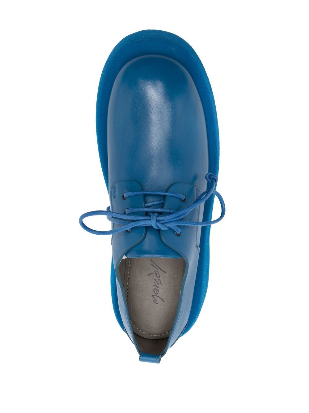 Shop Marsèll Chunky Sole Lace-up Shoes In 蓝色