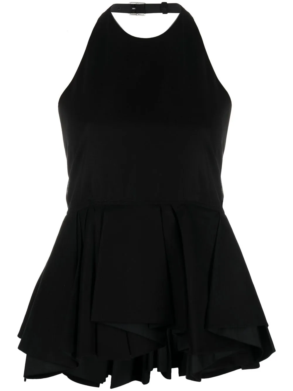 

Jil Sander halterneck peplum blouse - Black