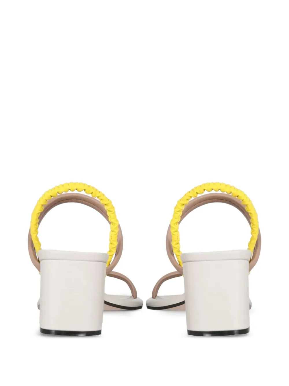 Alysi 60mm Strap Heeled Sandals In Neutral