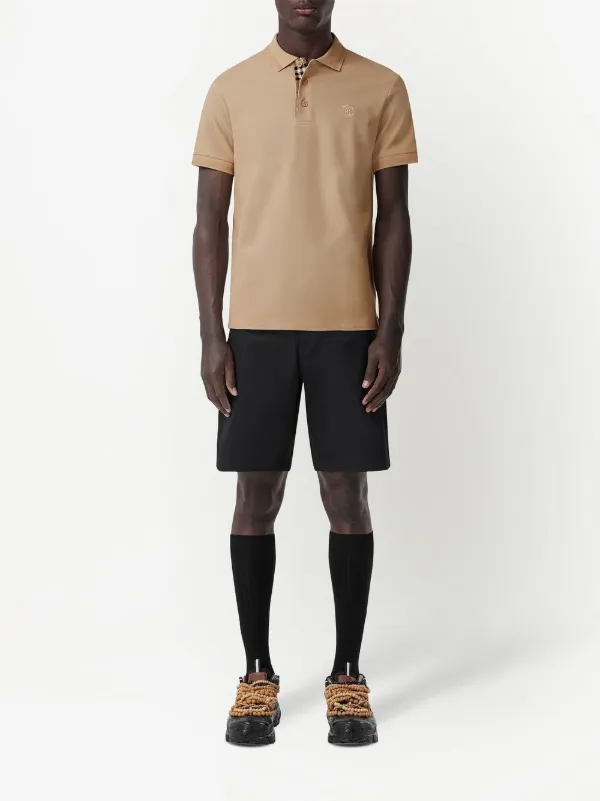 Brown burberry hot sale polo shirt