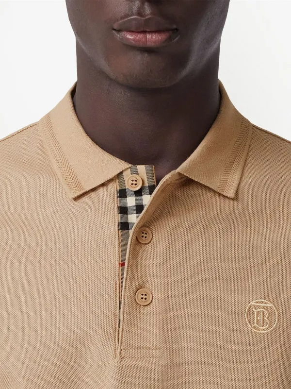 Cotton Polo Shirt in Soft fawn - Men