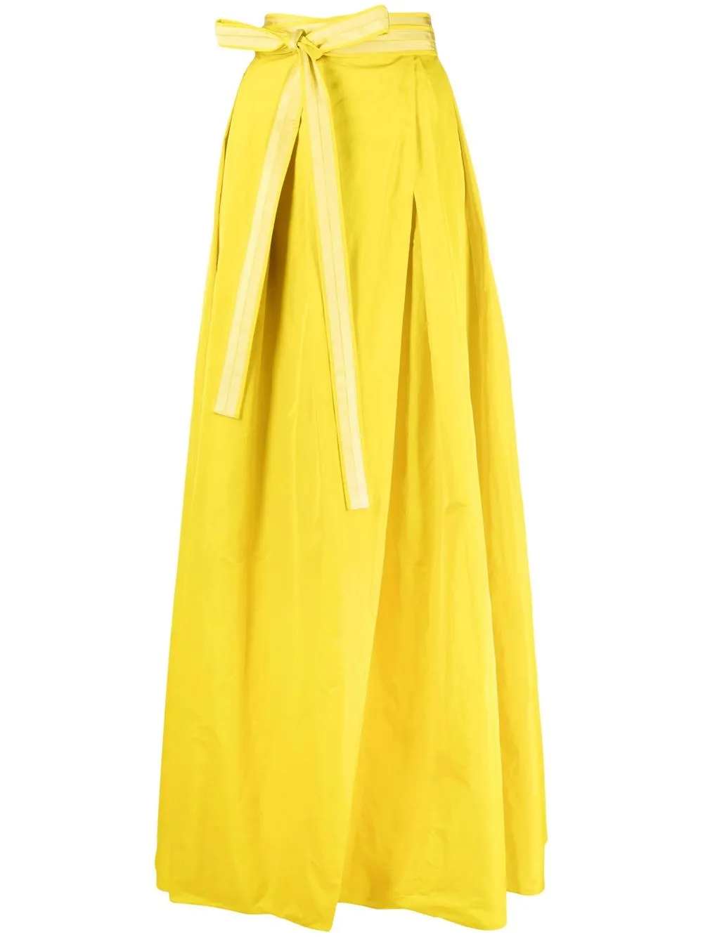 

PINKO box-pleat slit maxi skirt - Yellow