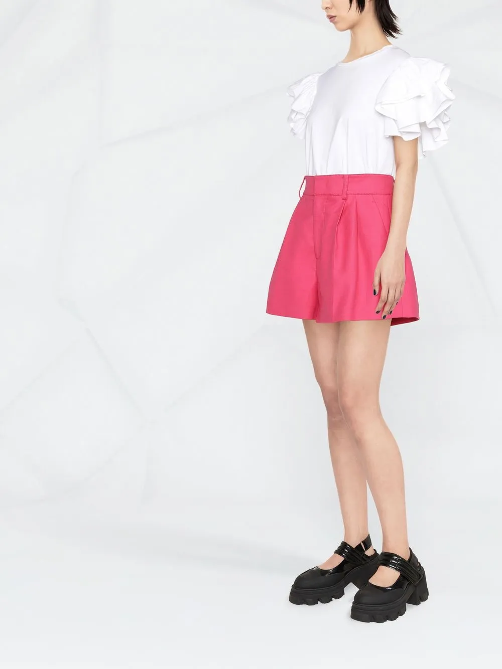 RED Valentino High waist shorts Roze