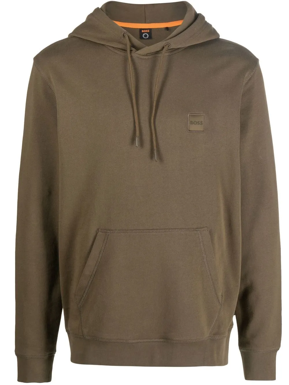 

BOSS hoodie con parche del logo - Verde