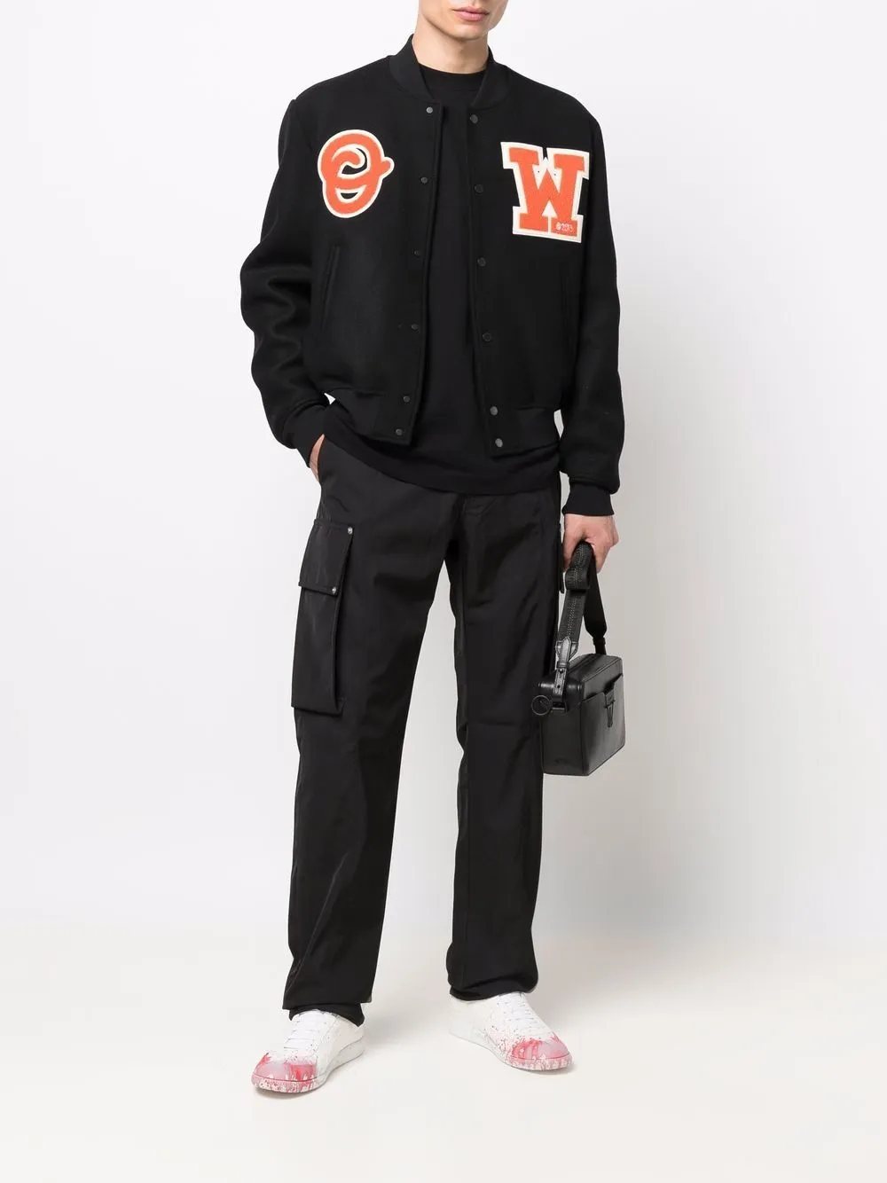 Collegejacke mit Patches  Off-White™ Offizielle Website