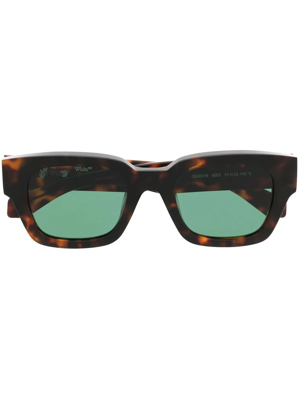 

Off-White tortoiseshell-effect tinted sunglasses - Green