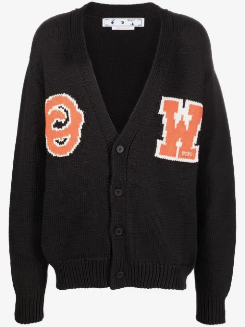 Off-White logo-intarsia cardigan