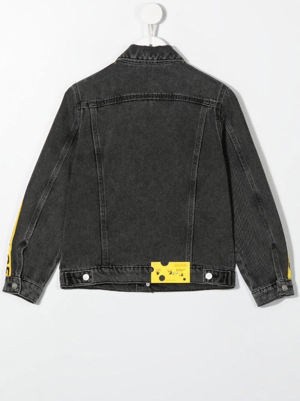 Off-White Kids logo-tape Denim Jacket - Farfetch