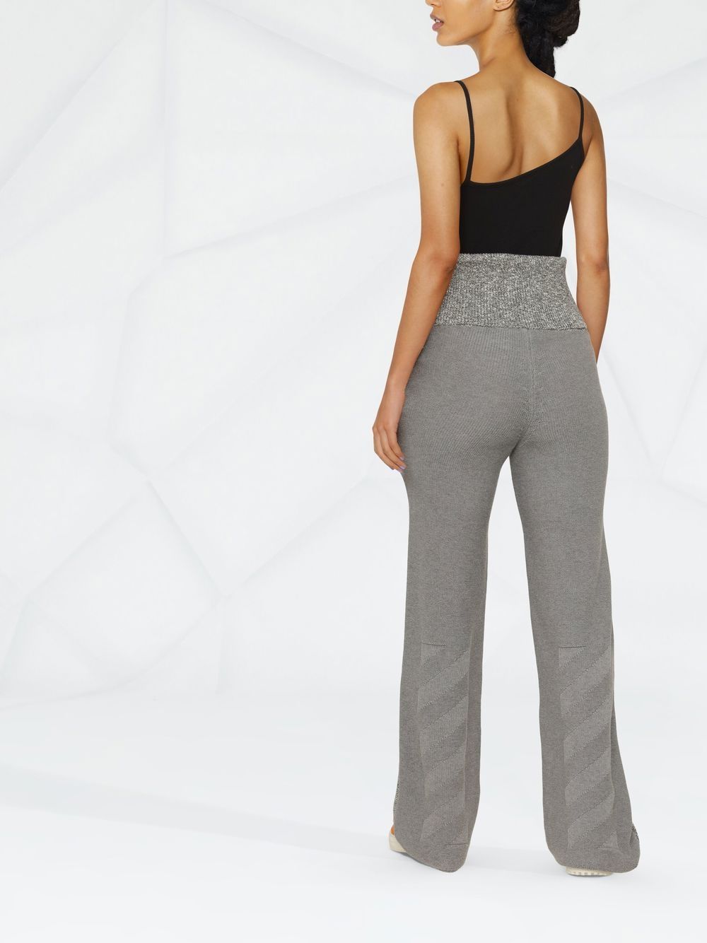 Off-White Diag-print knitted trousers Women