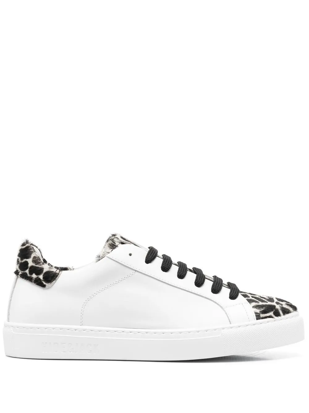 

Hide&Jack leopard-print panelled sneakers - White