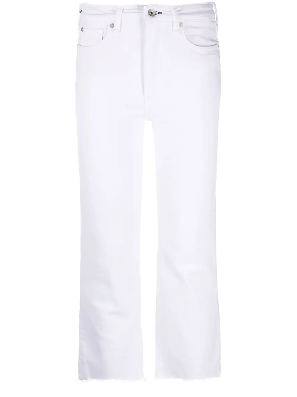 

rag & bone raw-cut cropped jeans - White