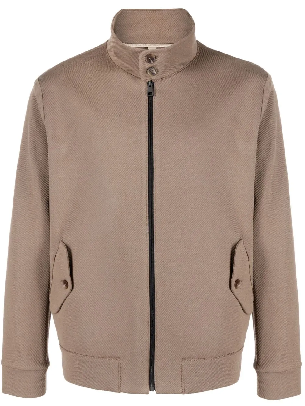 

Harris Wharf London mock-neck zip-up lightweight jacket - Brown