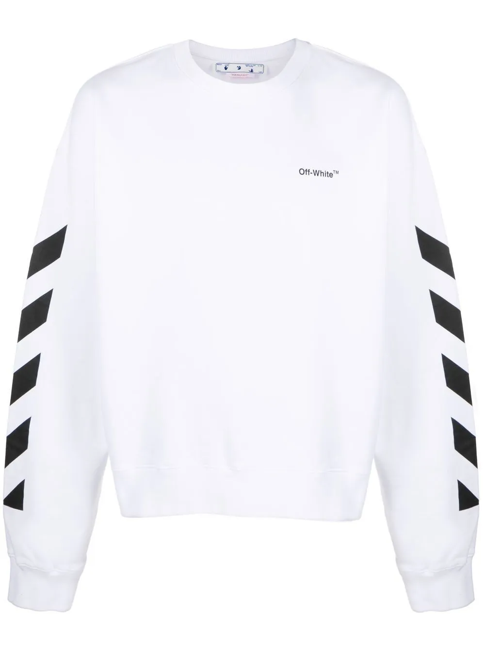 Diag Helvetica Crewneck Sweatshirt In White