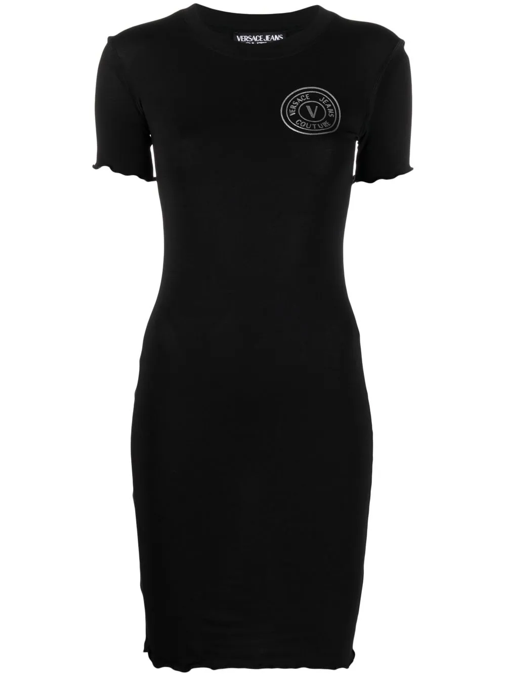 

Versace Jeans Couture vestido estilo playera con logo estampado - Negro