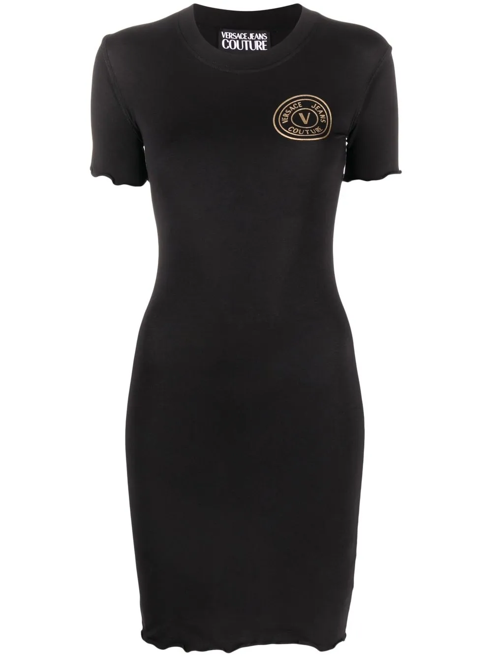 

Versace Jeans Couture vestido estilo playera con logo bordado - Negro