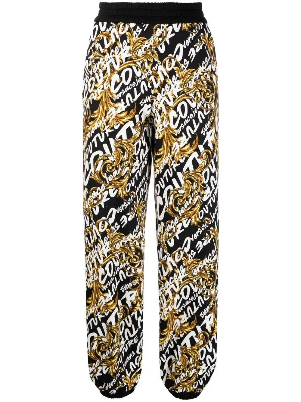 

Versace Jeans Couture pants con logo estampado - Negro