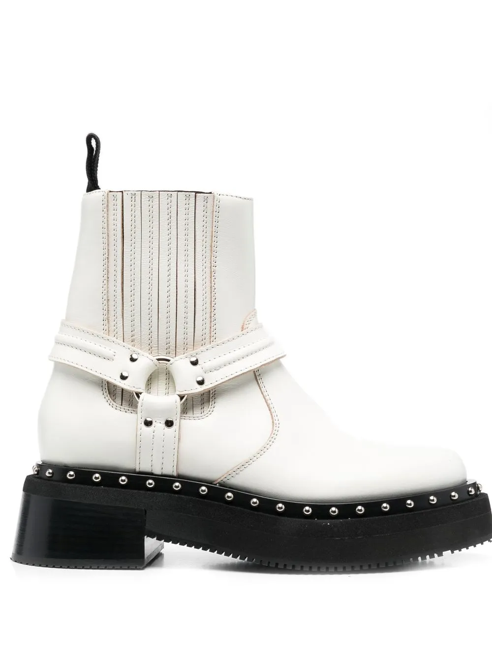 

Ports 1961 studded leather ankle boots - White