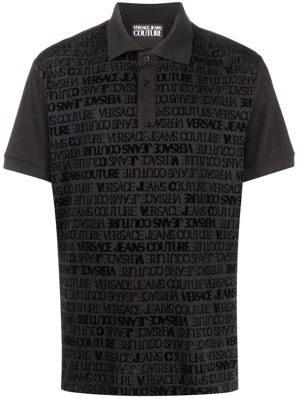 

Versace Jeans Couture playera tipo polo con logo estampado - Negro