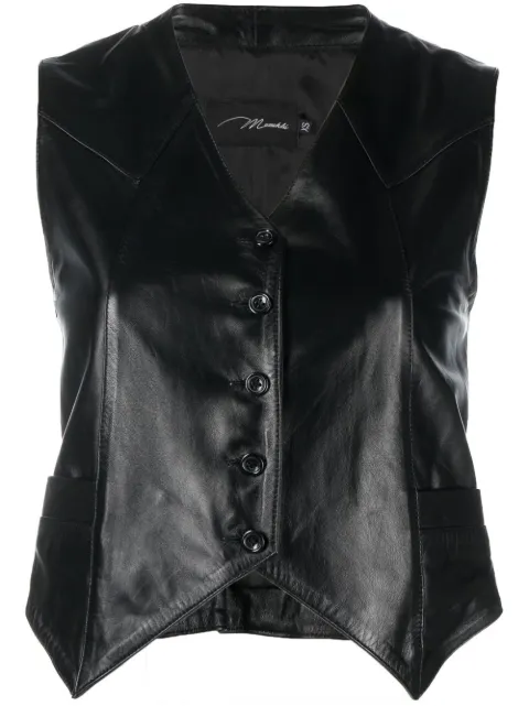 Manokhi Harlow cropped leather vest