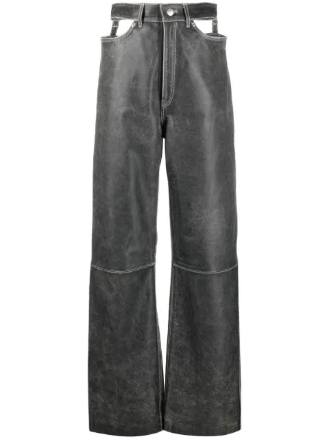 Manokhi pantalones anchos con aberturas