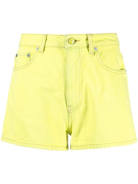 GANNI organic-cotton denim shorts