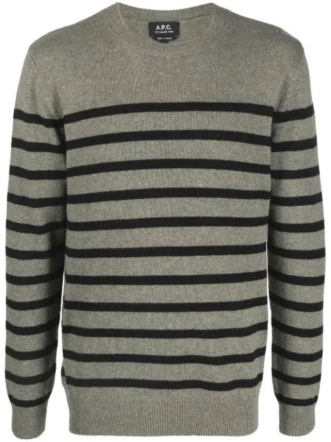 A.P.C. Travis striped crew-neck jumper
