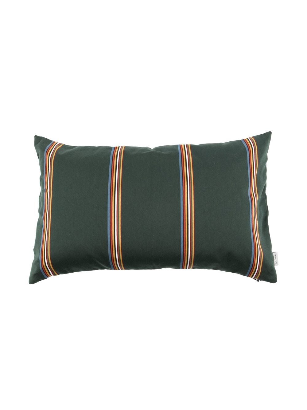 Shop Paul Smith Signature Stripe Bolster Cushion In Green