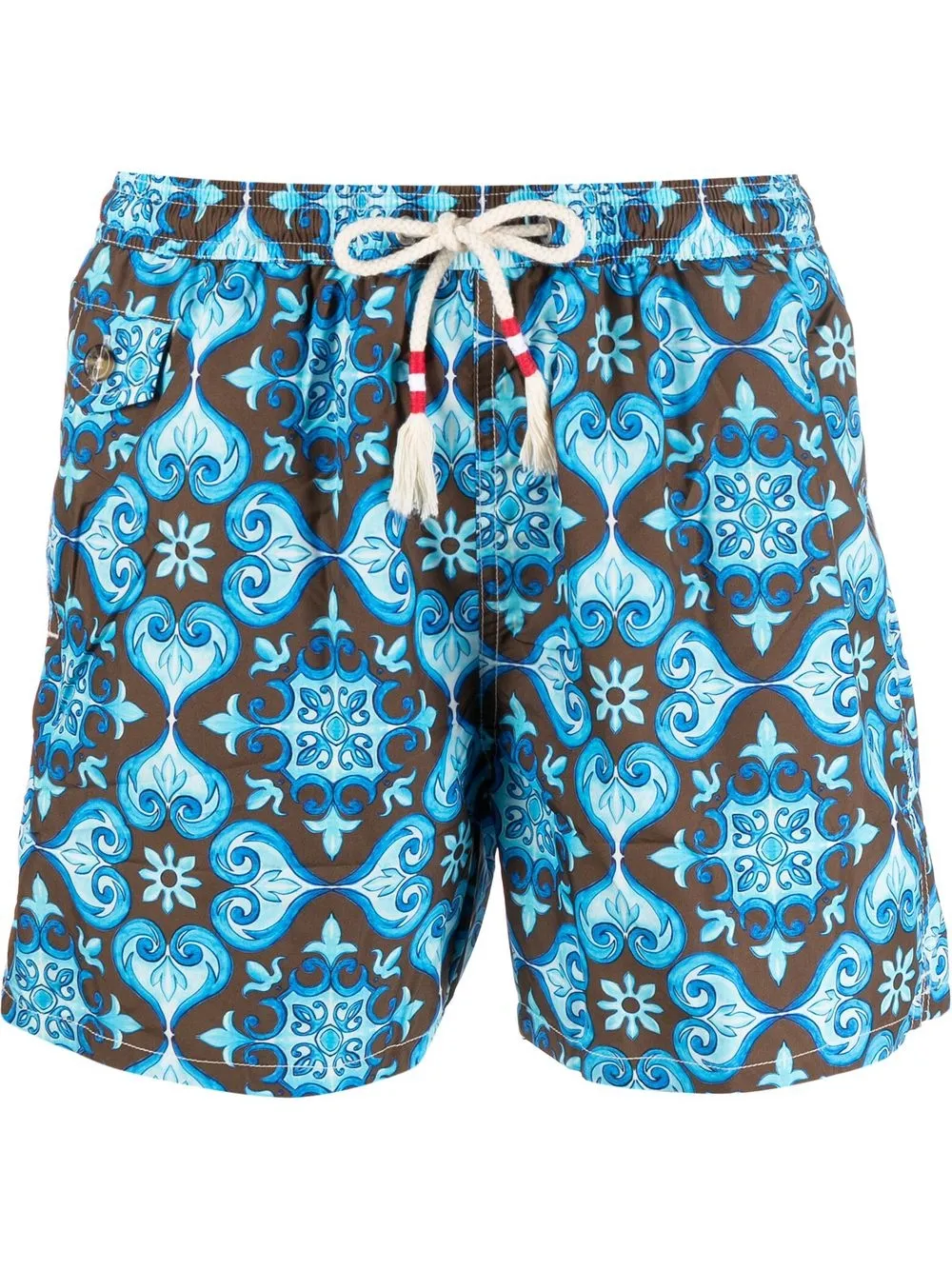 

MC2 Saint Barth shorts de playa con estampado gráfico - Azul