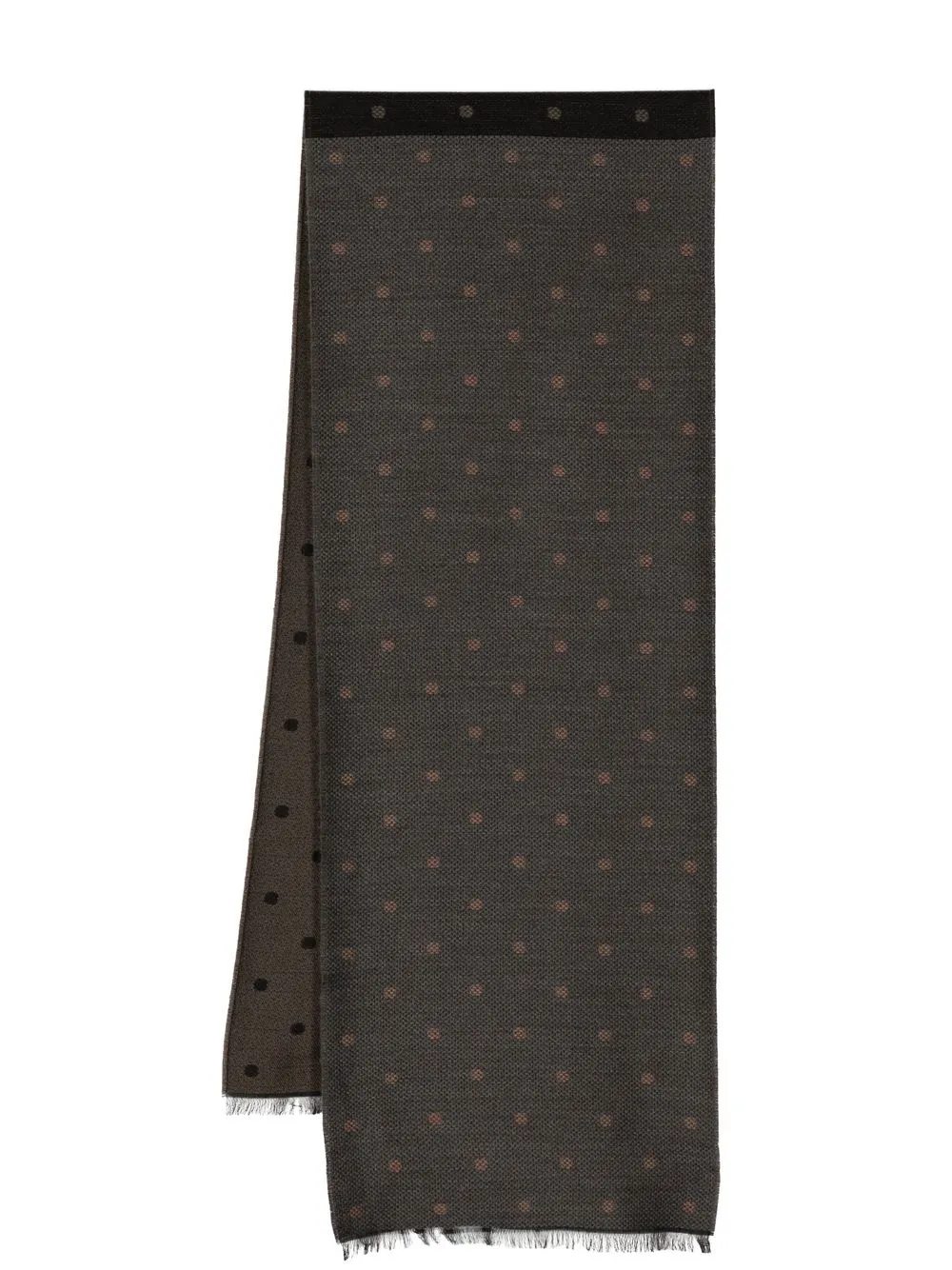 

Paul Smith dot pattern wool scarf - Black