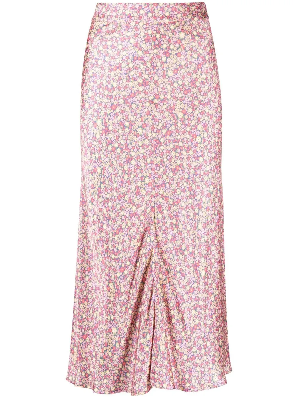 

For Love And Lemons falda midi con estampado floral - Rosado