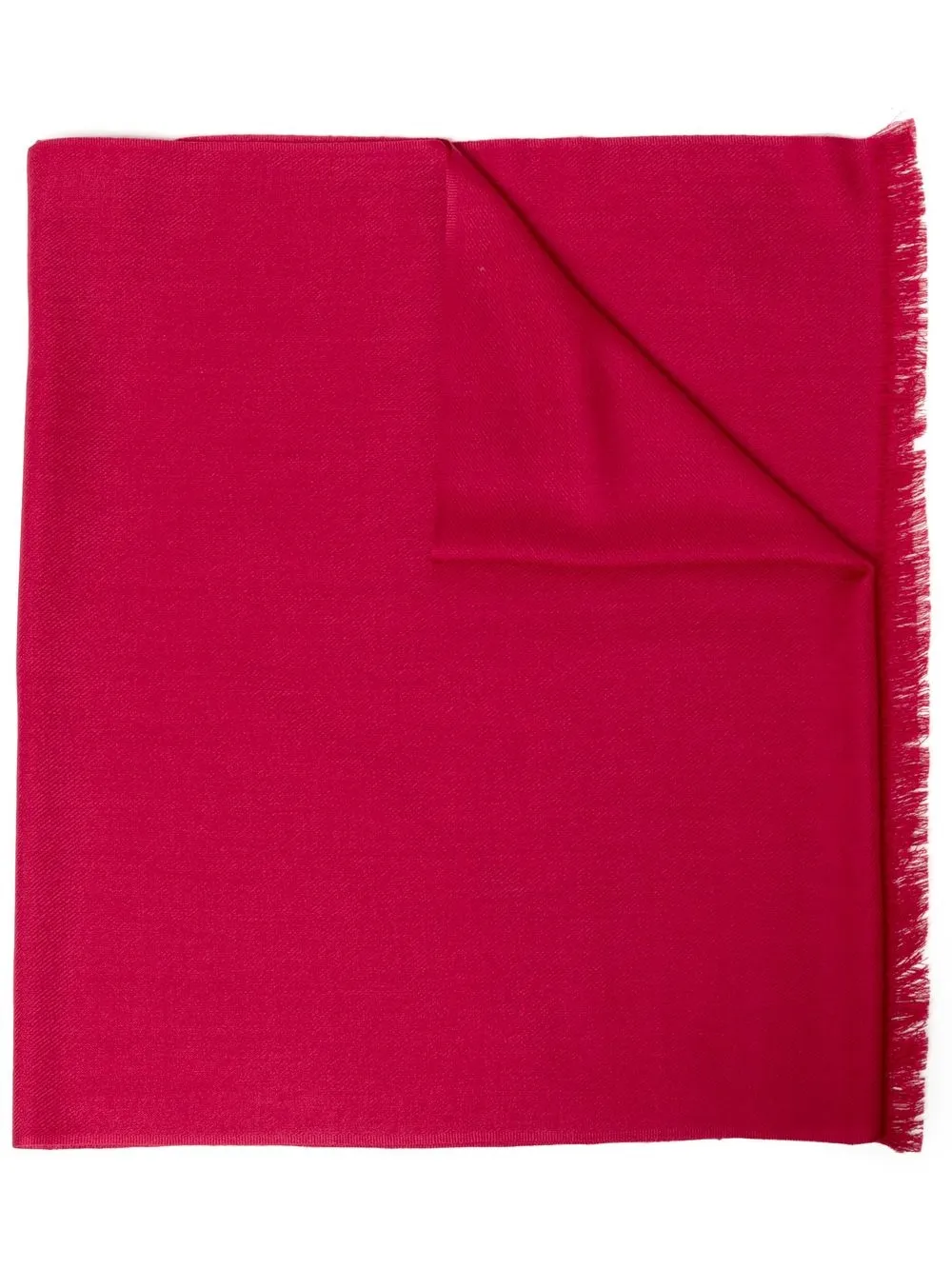 

N.Peal fine-knit frayed cashmere scarf - Red