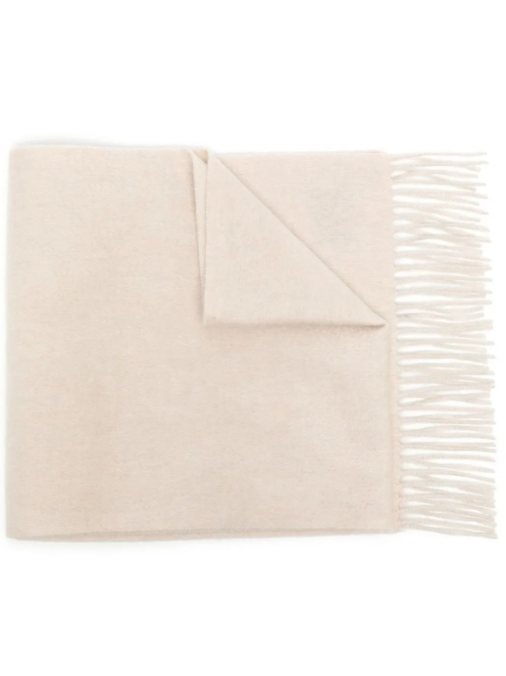 

N.Peal frayed-edge cashmere scarf - White