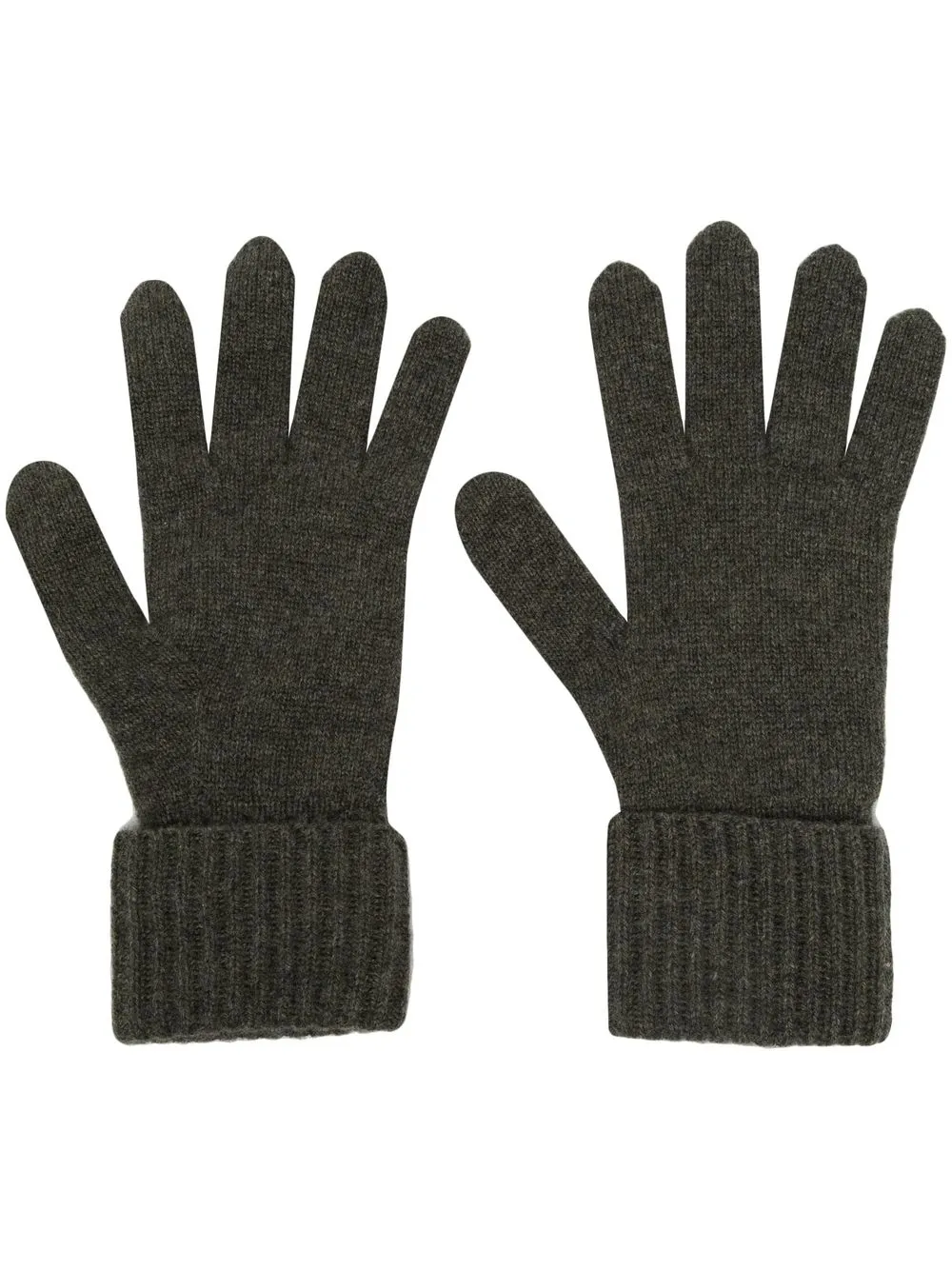 

N.Peal ribbed knit cashmere-blend gloves - Green