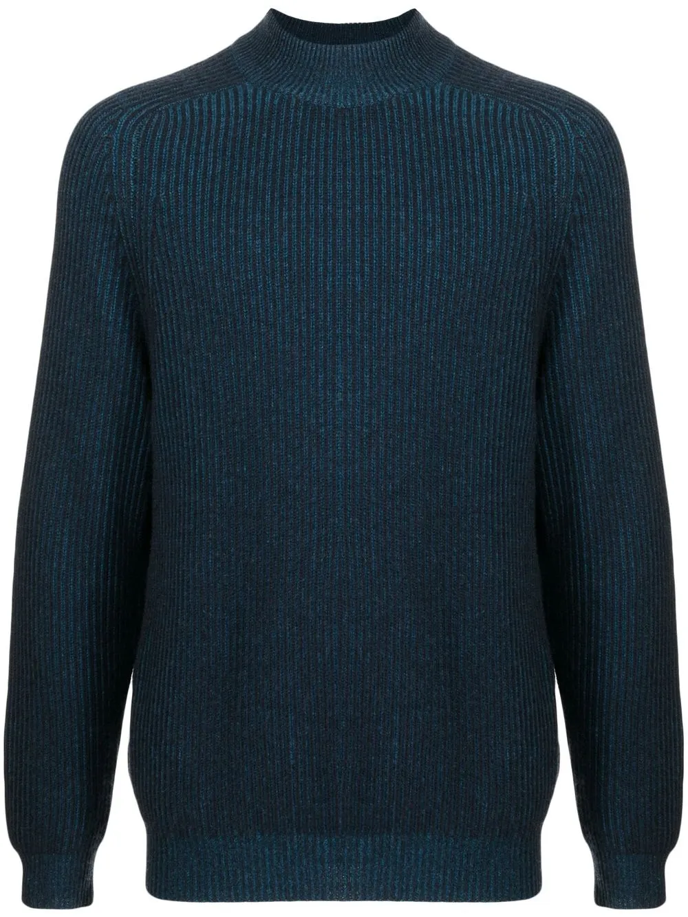 N•peal Fine-ribbed Cashmere Jumper In Blue