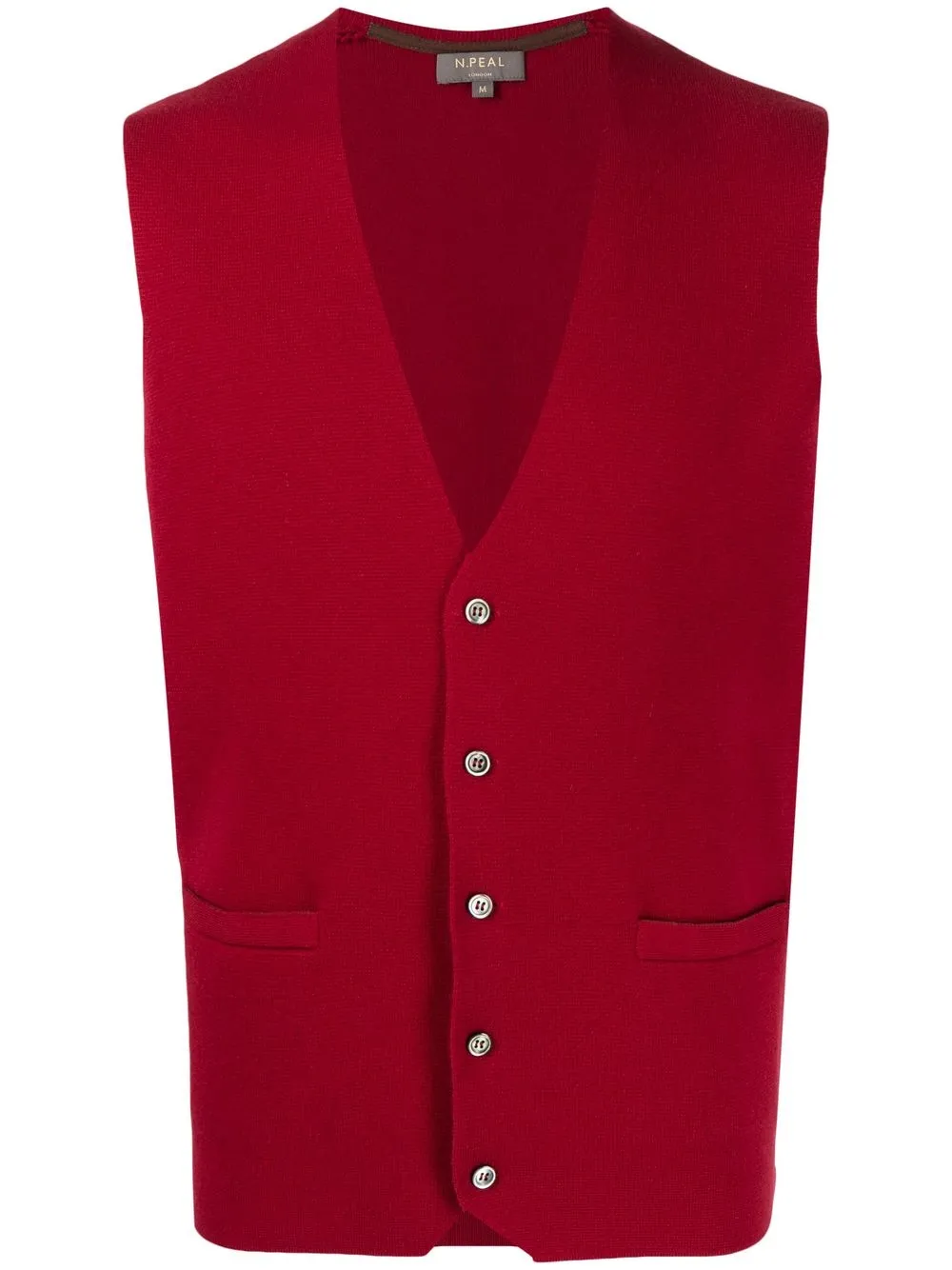 

N.Peal V-neck cashmere waistcoat - Red