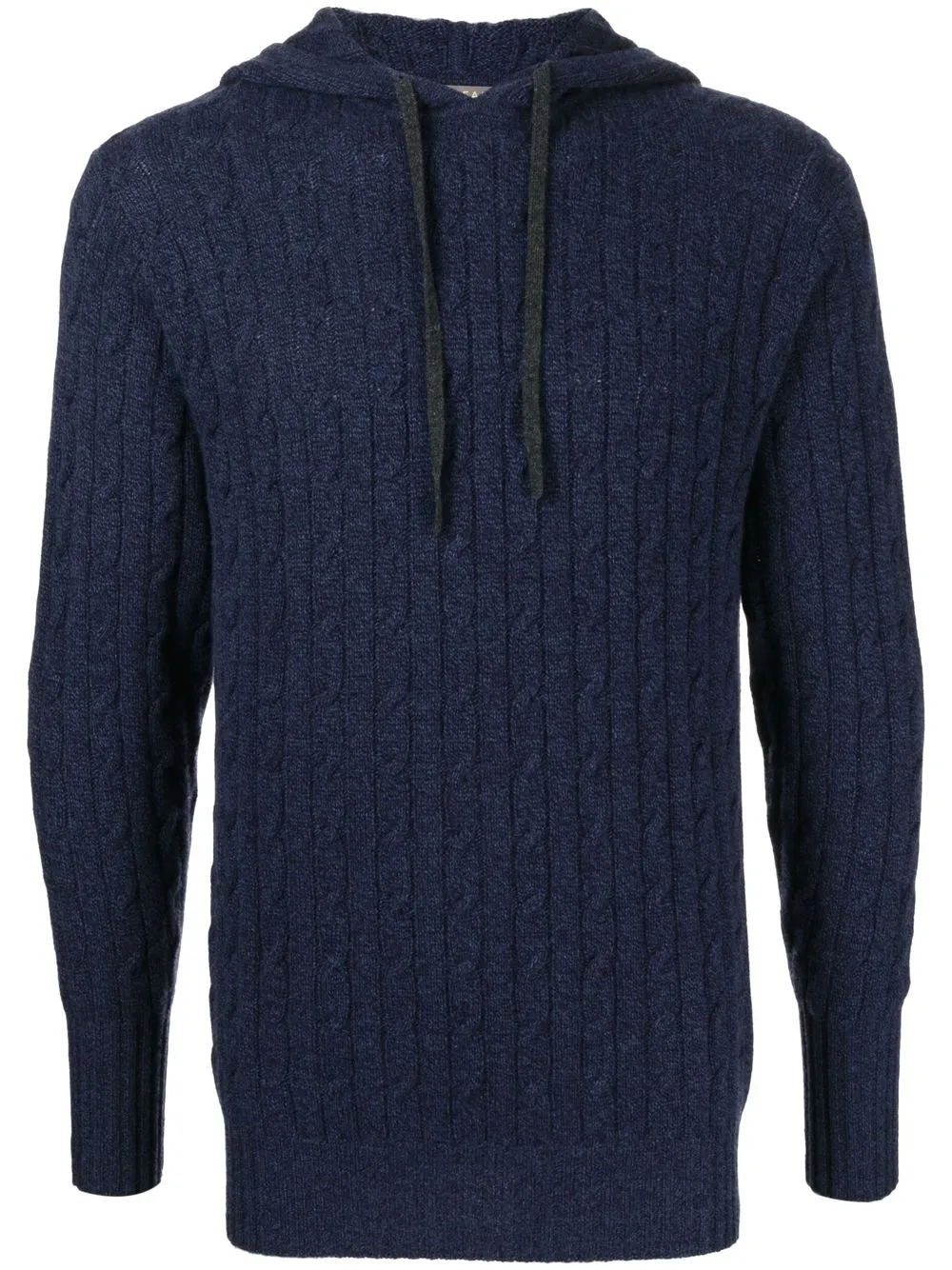 

N.Peal cashmere cable-knit hoodie - Blue