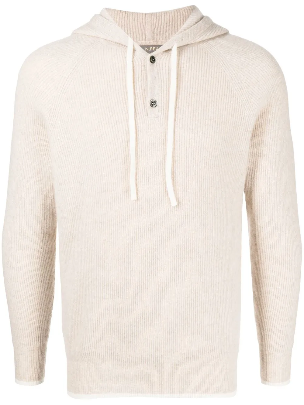 

N.Peal hoodie de canalé - Blanco