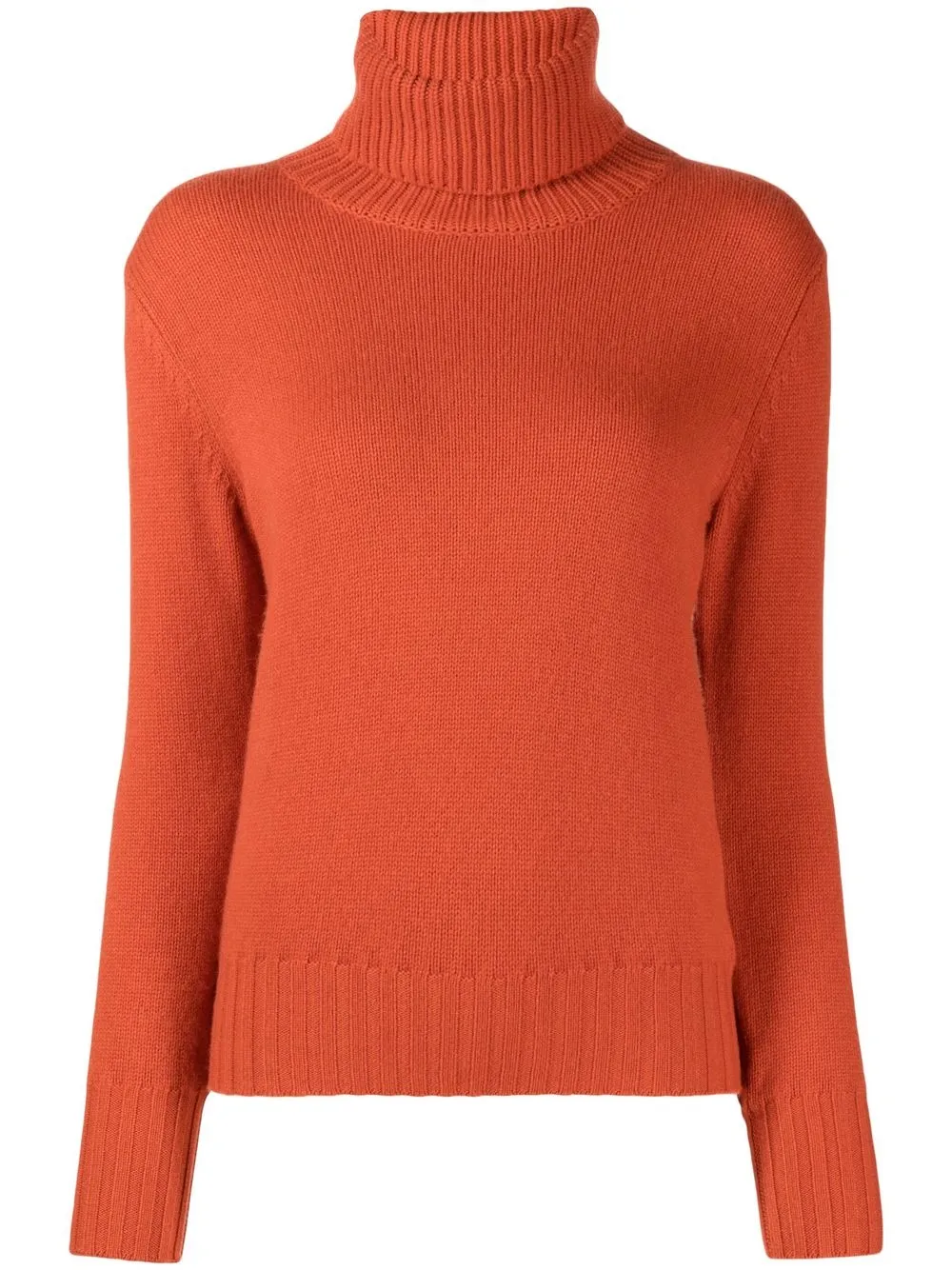 

N.Peal ribbed-trim roll-neck jumper - Orange