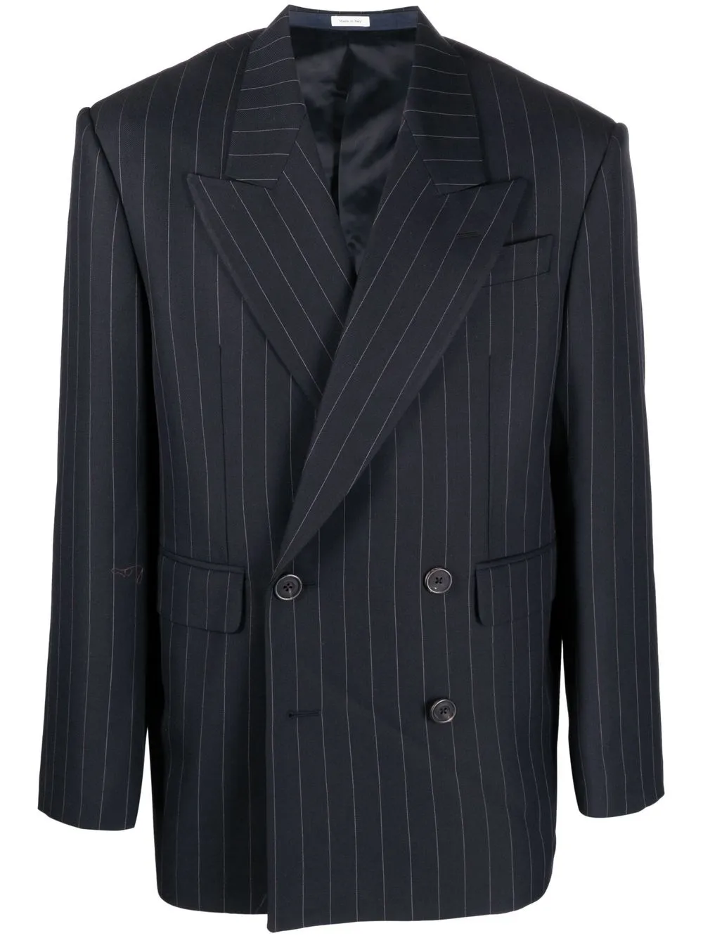 

Alexander McQueen double-breasted pinstripe blazer - Blue