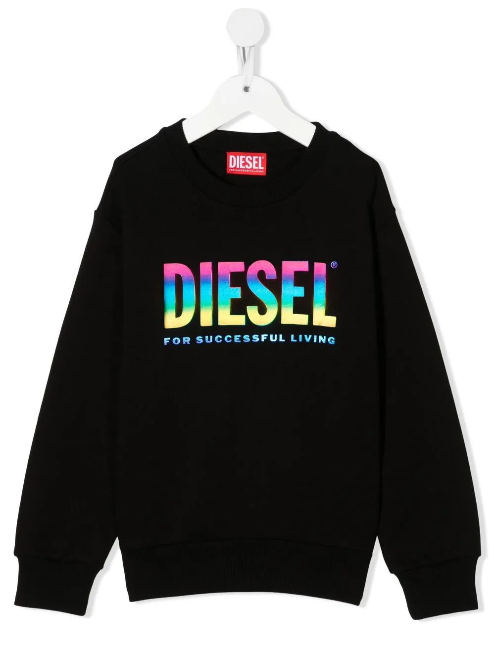 

Diesel Kids sudadera con logo estampado - Negro