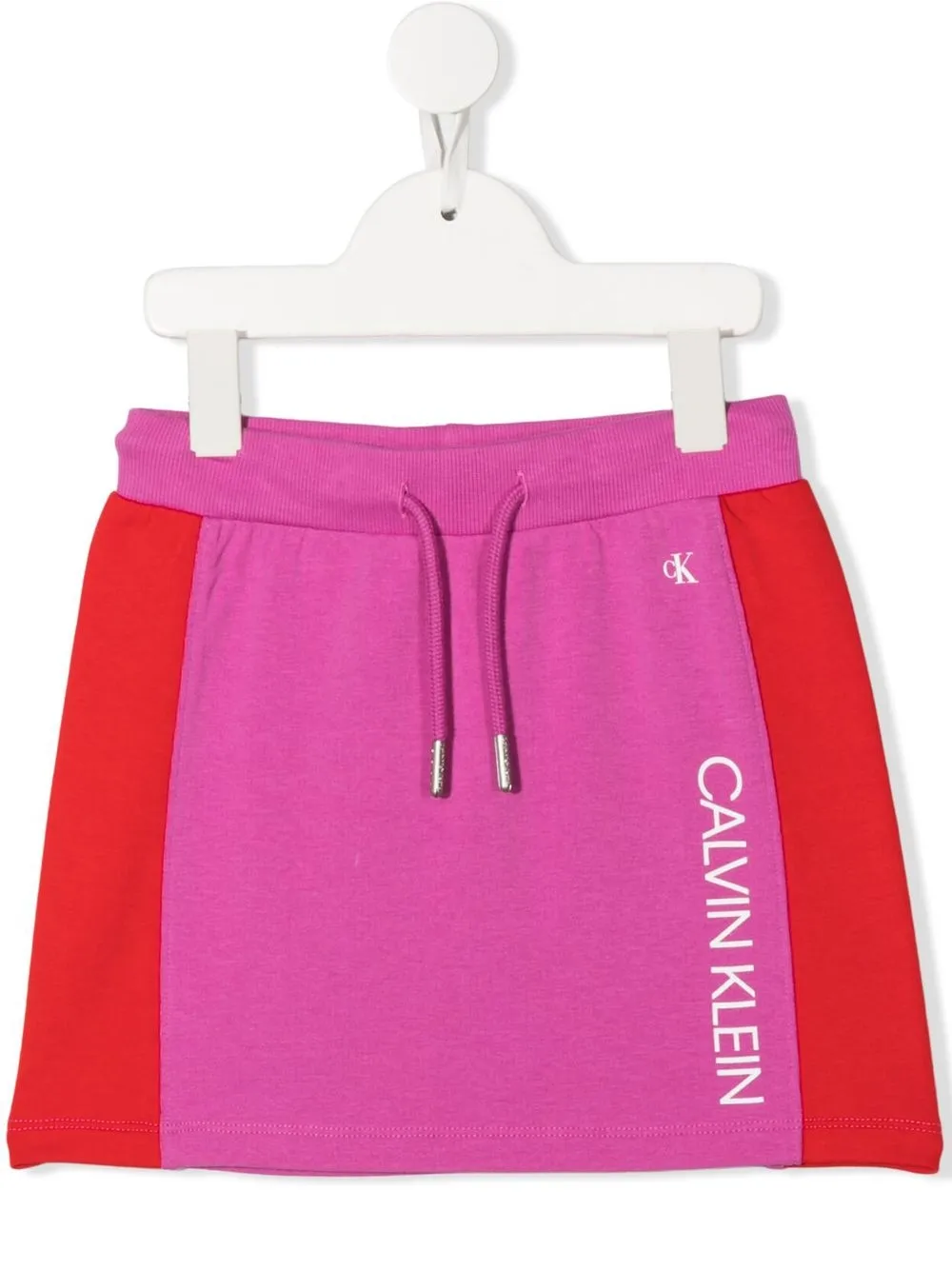 

Calvin Klein Kids falda corta con logo estampado - Rosado