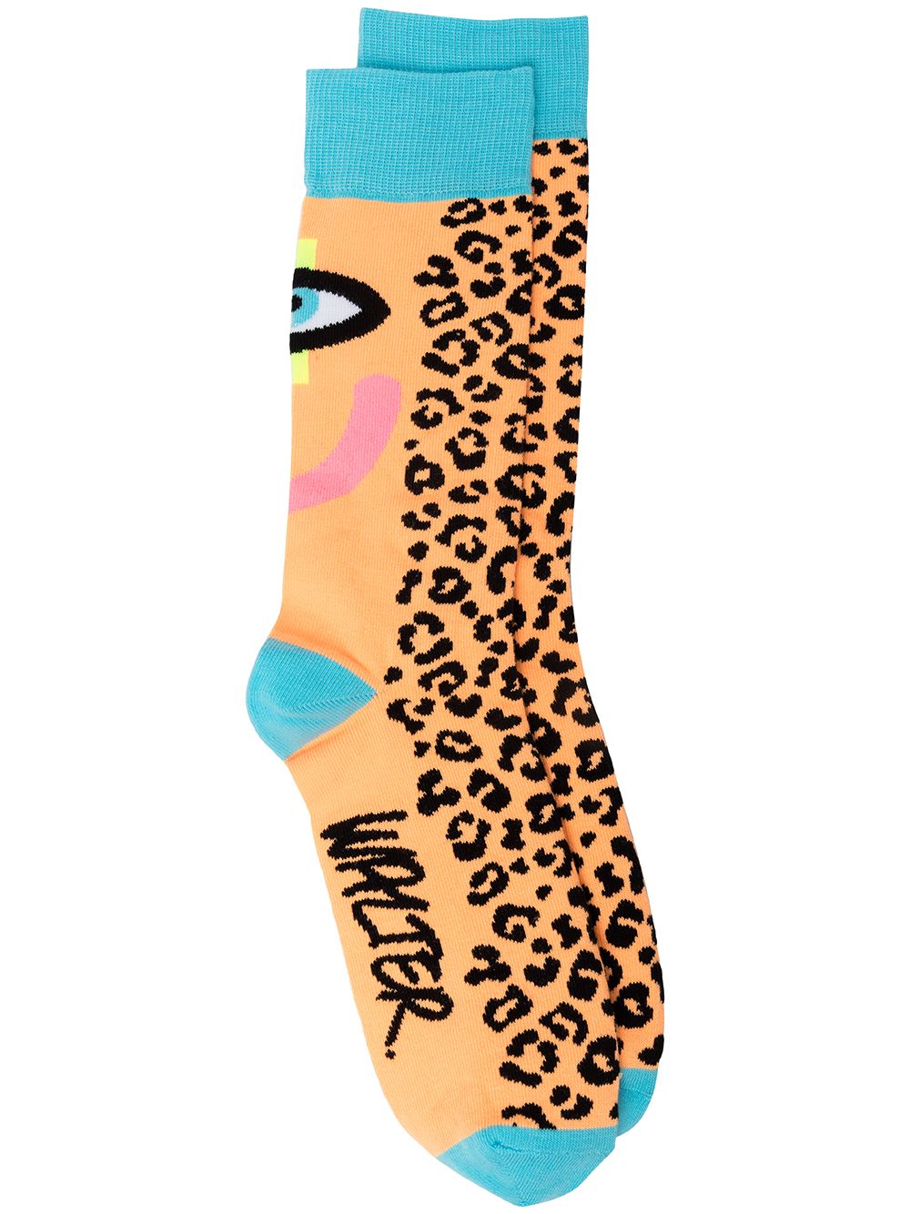 

Walter Van Beirendonck calcetines con animal print - Naranja