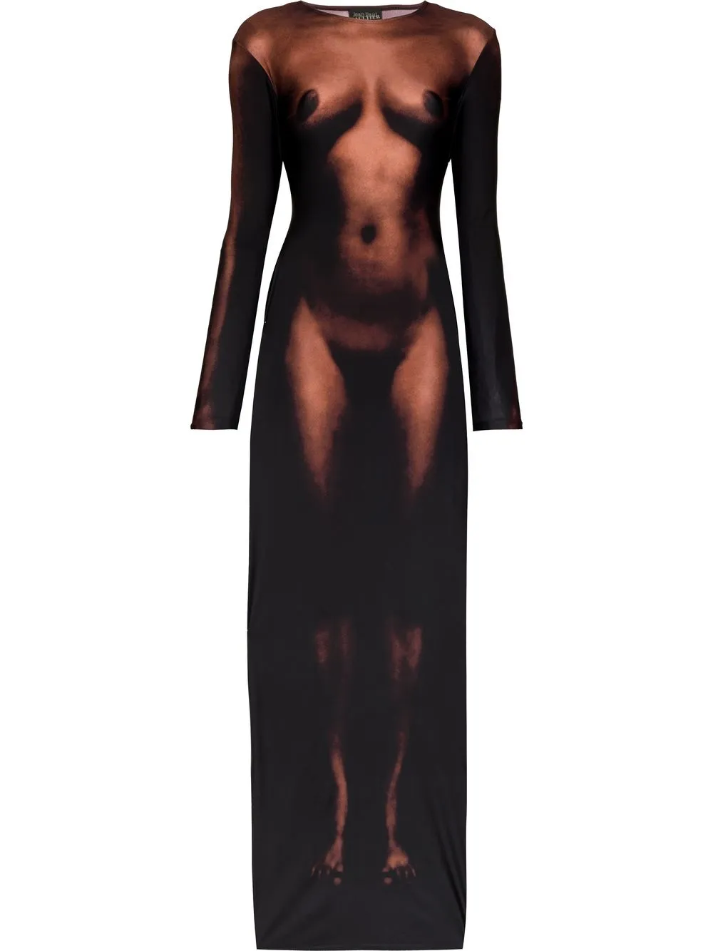 

Jean Paul Gaultier x Lotta Volkova trompe-l'oeil maxi dress - Black