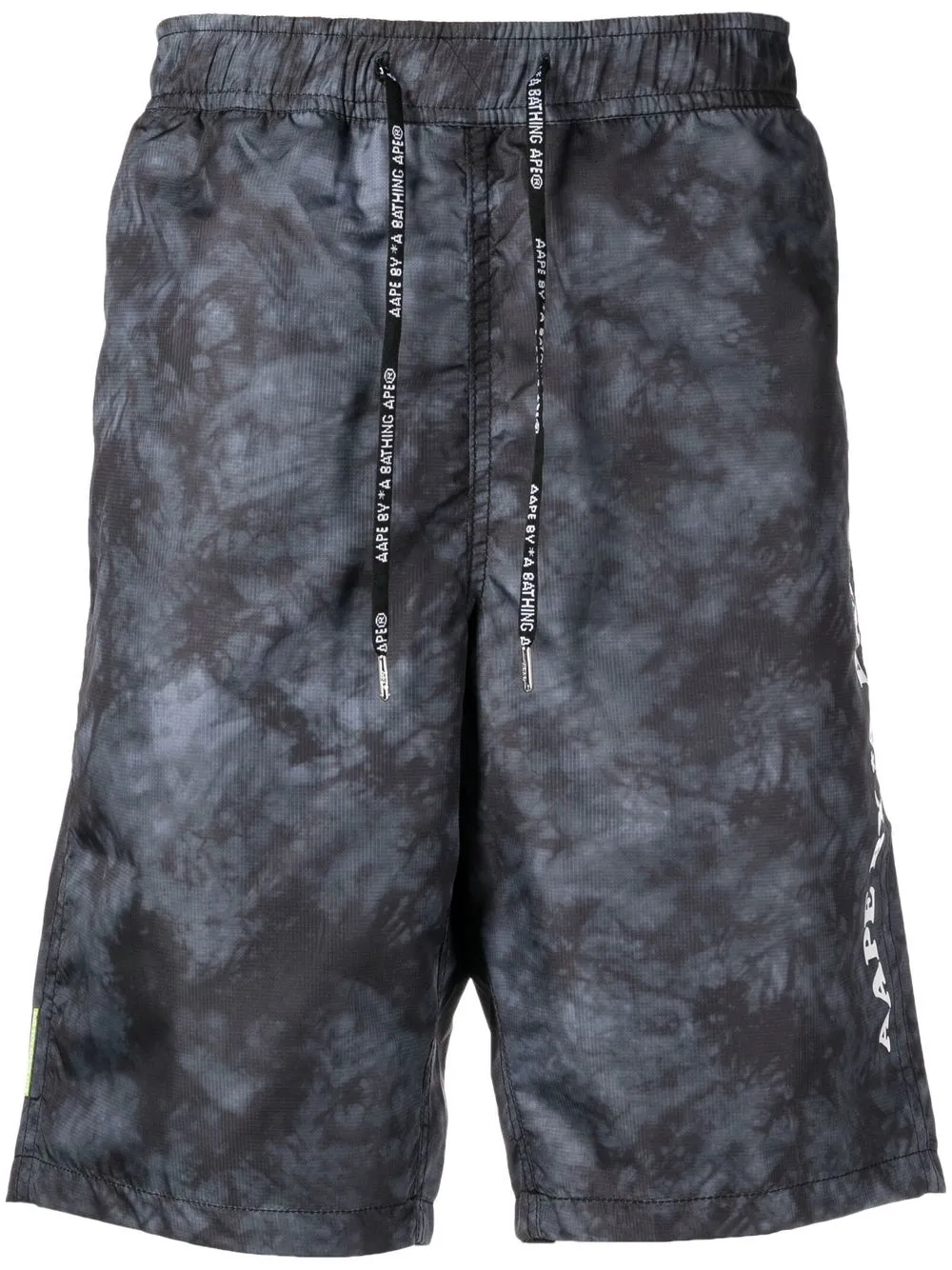 

AAPE BY *A BATHING APE® logo-print tie-dye shorts - Grey