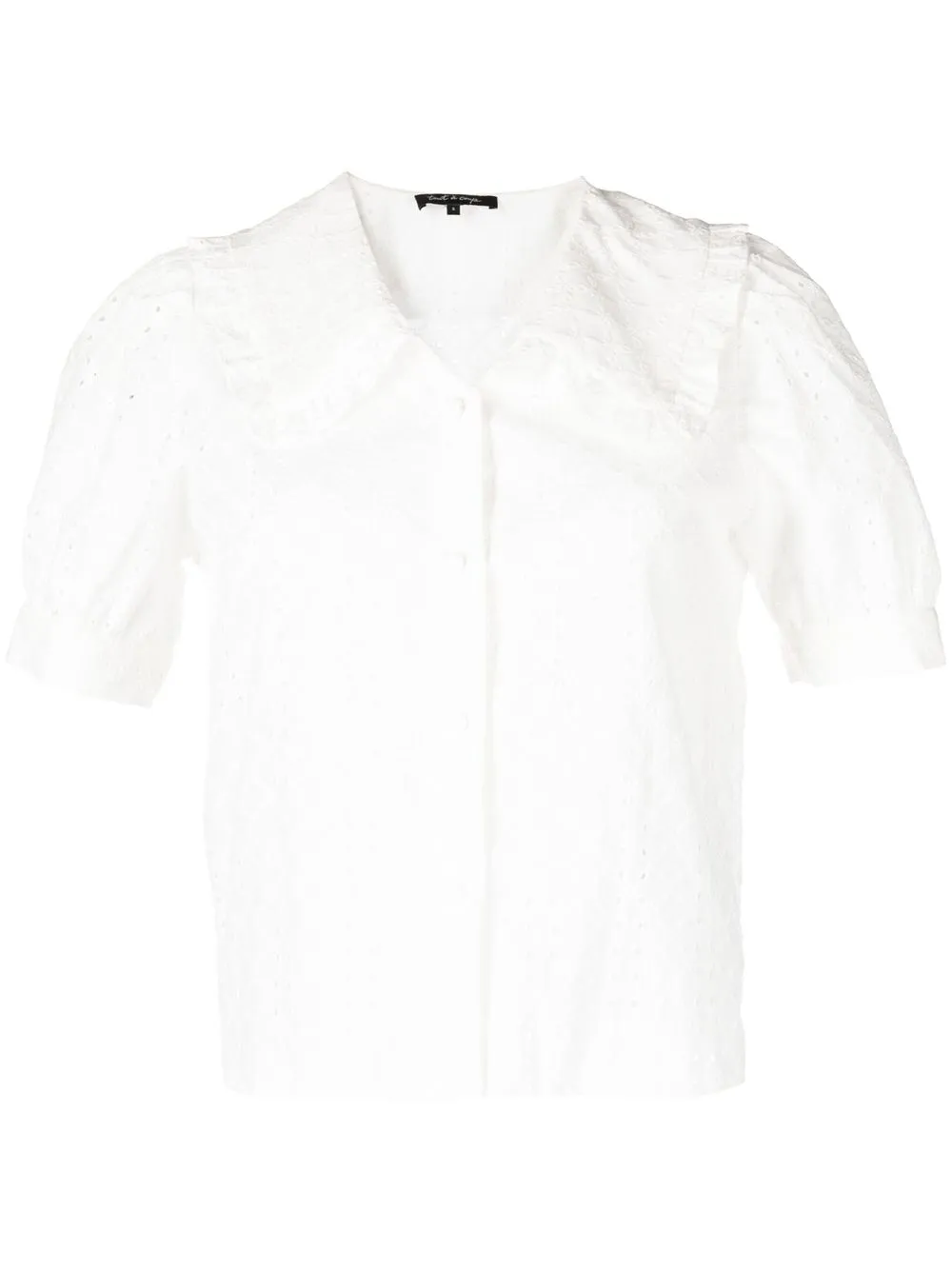 

tout a coup camisa con botones y cuello redondo - Blanco