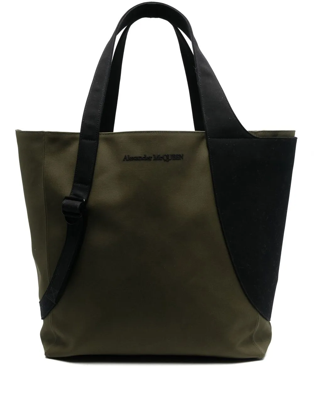 

Alexander McQueen tote con logo - Verde