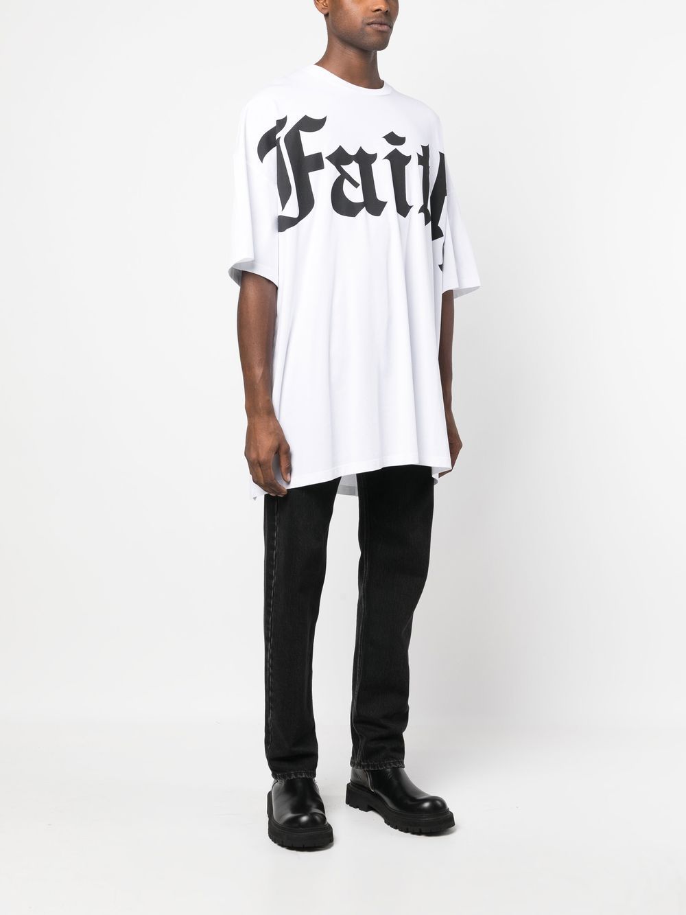 Shop Faith Connexion Logo-print Cotton T-shirt In White