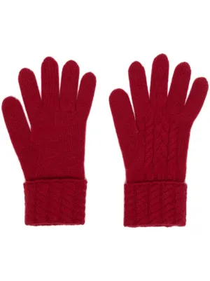 Guanti intrecciati Farfetch Accessori Guanti Rosso 