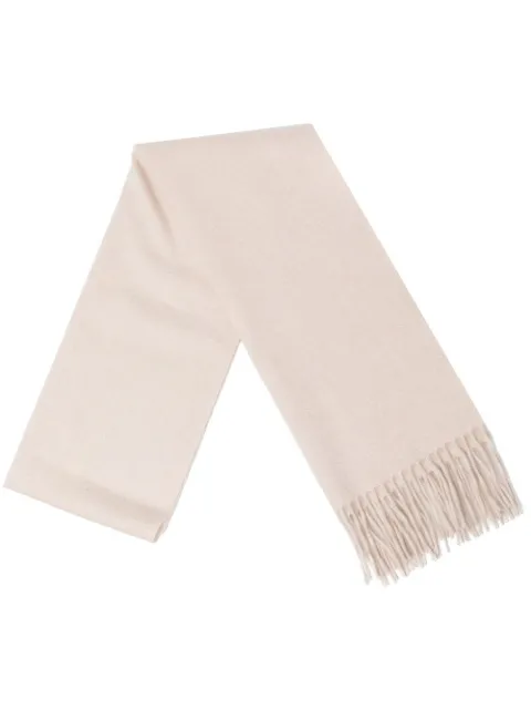 N.Peal frayed-edge cashmere scarf